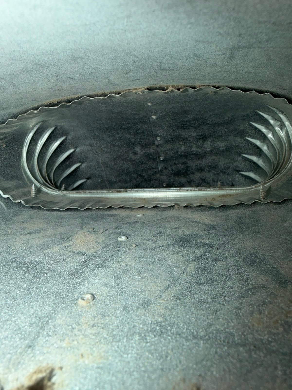 Air duct before cleaning