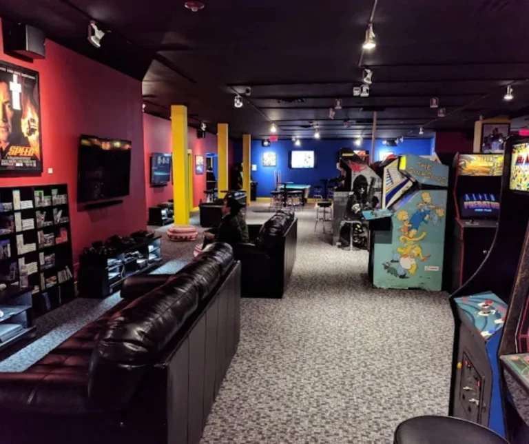 Retro arcade gaming scene at YESTERcades in Westfield, NJ