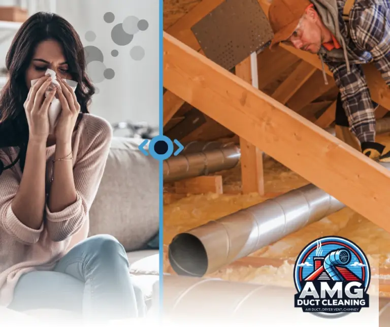 : Modern air duct system installed in a bright home, preventing mold and pollutants.