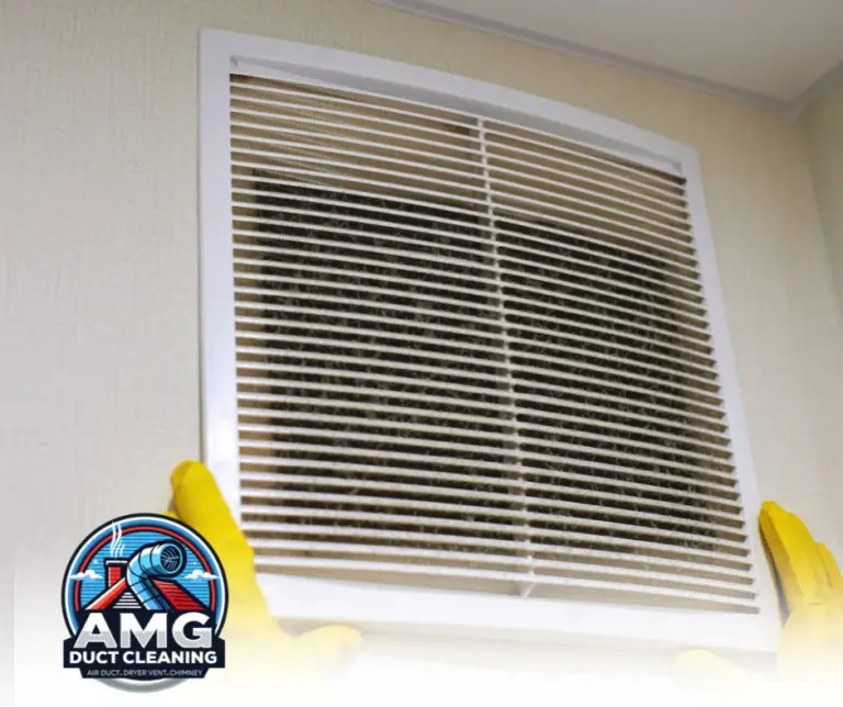 Close-up view of a dusty air duct system highlighting hidden debris and contaminants.